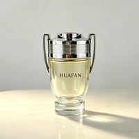Flacon de parfum en verre de 100 ml en forme de trophée avec bouchon argenté – Contenant de voyage de luxe vide pour parfum
