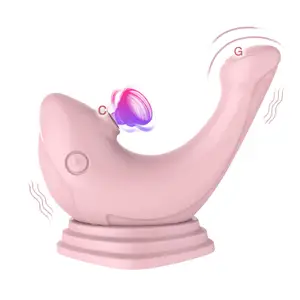 Vente chaude petite conception de baleine sucer et vibrateur de vibration pour le jouet sexuel adulte des femmes pour la stimulation du clitoris