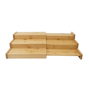 Customizable Bamboo 3 Tier Storage Rack Kitchen Cabinet Storage Stand Freestanding Spice Rack