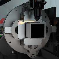 Machine de découpe laser à fibre, découpeuse laser CNC pour tubes et tuyaux en acier avec alimentation semi-automatique
