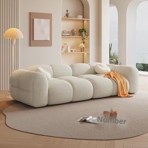 Divano Moderno in Tessuto Color Crema a Tre Posti con Doppia Chaise Longue Adatto per Sdraiarsi <span class=keywords><strong>e</strong></span> Appoggiarsi per Uso Domestico - Product Image 6