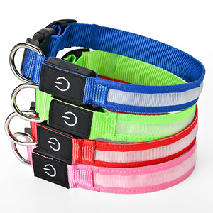 <span class=keywords><strong>Collar</strong></span> Luminoso <span class=keywords><strong>LED</strong></span> Recargable por USB para Perros, de Malla de Nailon, Venta al por Mayor, para Todas las Estaciones - Product Image 2