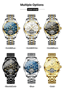 Montre mécanique automatique de luxe en acier inoxydable 41 mm, étanche, lumineuse, avec logo personnalisé, fabricant OEM pour hommes - Product Image 6