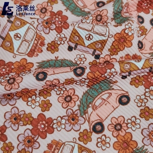 Tùy chỉnh thiết kế in kỹ thuật số <span class=keywords><strong>Polyester</strong></span> <span class=keywords><strong>Spandex</strong></span> <span class=keywords><strong>2x2</strong></span> sườn vải dệt kim - Product Image 3