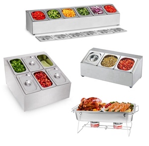 Récipient alimentaire en métal Gastronorm en acier inoxydable GN avec 4 grilles pour hôtel et restaurant <span class=keywords><strong>Buffet</strong></span> ou chauffe-plats Support à 4 grilles - Product Image 6