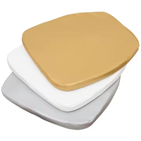 Coussins de chaise de mariage en cuir PU et en similicuir de plusieurs couleurs, coussins de chaise Chiavari en gros