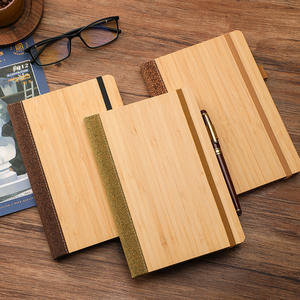 Taccuino con Copertina Rigida Formato A5 Personalizzabile con Logo, Copertina in Legno di Bambù, Pagine Ecologiche Rilegatura Termica Monocolore - Product Image 3