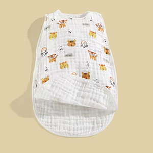 Sac de couchage pour enfants anti-coup de pied à motif de dessin animé avec <span class=keywords><strong>double</strong></span> couche de <span class=keywords><strong>gaze</strong></span> <span class=keywords><strong>en</strong></span> coton - Product Image 2