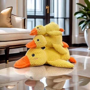Juguete Masticable para Perros con Forma de Pato de Dibujos Animados, Divertido y Económico, Juguete de Peluche Suave en 3 Tamaños con Papel Crepé Resistente a Mordidas para Perros Grandes - Product Image 1