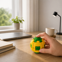 Balle anti-stress personnalisée OEM imprimée en 3D, à presser et à tourner, motif personnalisé, jouet de bureau portable pour soulager le stress, vente en gros en vrac