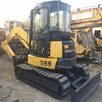 Gebrauchte Mini bagger Komatsu PC 55 Small Digger mit Gummi kette zum Verkauf