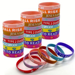 Bracelet en caoutchouc fin personnalisé avec logo promotionnel, bracelet en silicone personnalisé - Product Image 2