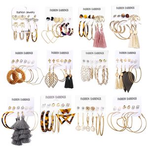 <span class=keywords><strong>Set</strong></span> di <span class=keywords><strong>Orecchini</strong></span> <span class=keywords><strong>a</strong></span> <span class=keywords><strong>Cerchio</strong></span> Bohémien da Donna alla Moda, <span class=keywords><strong>Set</strong></span> di 6 Paia di <span class=keywords><strong>Orecchini</strong></span> Lunghi con Perle Finte e Nappine, Gioielli in Acrilico - Product Image 3