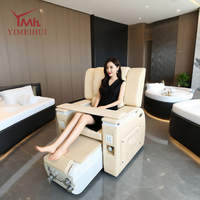 Chaise en forme de S brodée exclusive pour salon de manucure, canapé de massage des pieds et de bain de pieds SAP