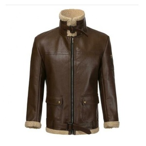 Men's Real Sheep Leather Thick Winter Motorcycle <b>Jacket</b>-Windproof Eco-Friendly & Plus Size - Product Image 3
