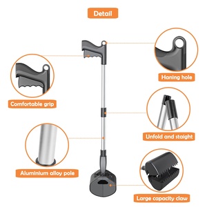 Recogedor de basura para mascotas personalizado patio al aire libre portátil 32 pulgadas mango largo <span class=keywords><strong>Metal</strong></span> plegable perro <span class=keywords><strong>Pooper</strong></span> <span class=keywords><strong>Scooper</strong></span> con bolsa - Product Image 2