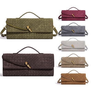 Bolso de Mano Personalizado de Fábrica, Bolso Versátil de Terciopelo Tejido Cruzado, Bolso de Hombro Único - Product Image 1