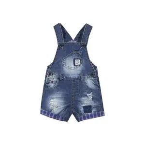 Soft Cotton Little Girls Boys Summer Overall Shorts Adjustable Toddler Denim Overalls Fabric Jean Short Overalls Kids