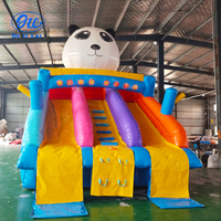 Parc aquatique mobile Panda, toboggan gonflable, monde de glace et de neige, piscine, équipement d'amusement aquatique, fabricant de piscines gonflables