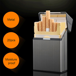 Étui à cigarettes en alliage d'aluminium pour hommes, étui rétro en métal, vente en gros personnalisé - Product Image 1
