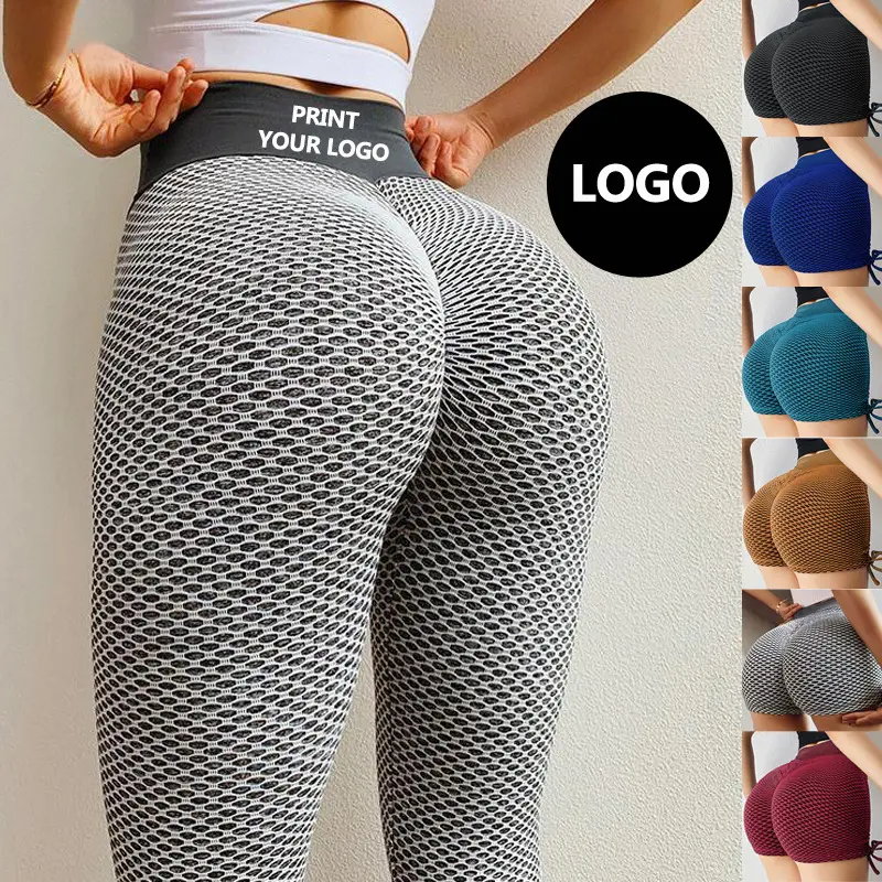 Fashion Ladies High Waisted Tight Sport Workout Butt Lift Yoga Pants Fitness Custom Leggings For Women