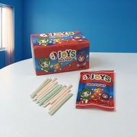 Bonbons en bâtonnets aux fruits mélangés CC, multicolores, en forme de dessin animé, emballage en boîte, pour fêtes d'enfants, vente en gros