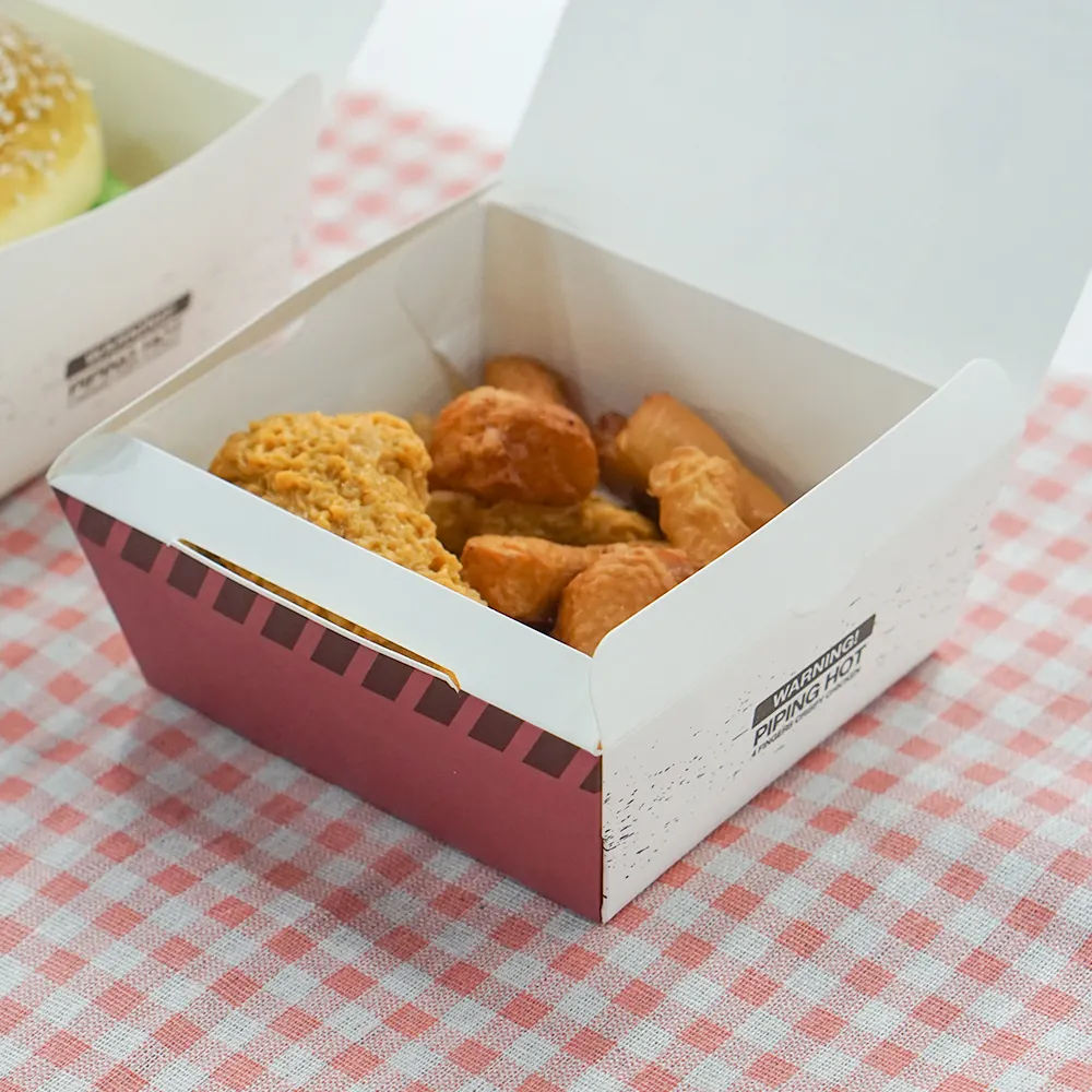 صندوق طعام ورقي للاستعمال مرة واحدة يُطبع حسب الطلب من المصنع يتم توريده في الصين