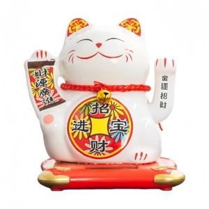 Figura Decorativa de Gato de la Suerte para Cabina de Camión, de Alta Calidad, 11cm*10cm*12cm, Varios Estilos Disponibles - Product Image 3