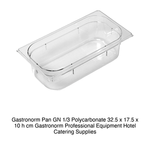Polycarbonate GN 1/3 Food <b>Pan</b> 32.5 × 17.5 × 10 h cm, without <b>Lid</b>, -100/+100 °C - Product Image 2