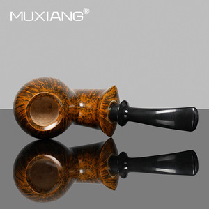 Muxiang Handmade Briar Wood Pipe Bent Shape Tobacco Pipe For Men - Product Image 3