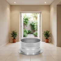 Raccords de conduits d'air en fer industriel pour systèmes CVC, connecteur à bride ronde de 4 pouces (100 mm), utilisation hospitalière