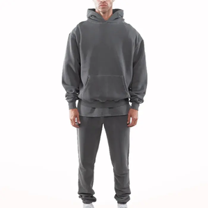 Ensemble Survetêment et Sweat à Capuche en Molleton Français Épais 100 % Coton, Personnalisé avec Logo, Luxueux - Product Image 3