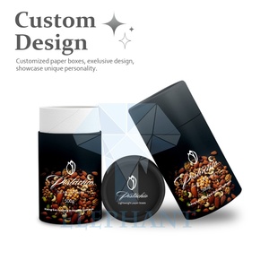 Custom Printed Eco-friendly Food Grade Cardboard Cylinder Round <b>Box</b> Food Biscuit Candy Chocolate <b>Snacks</b> Nut Paper Tube Packaging - Product Image 2