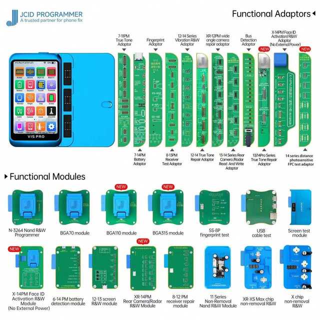 JCID Set VIS Pro for Samsung Programmer V1SE Pro Mobile Phone Programmer Repair Tool for iPhone