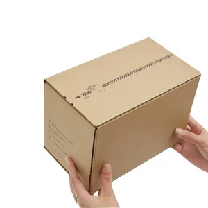 맞춤형 골판지 상자 종이 포장 상자 35x25x10 테이프가없는 오픈 지퍼 골판지 케이스가있는 간편한 눈물 종이 키트 cajas de pape