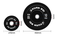 Disque de musculation en caoutchouc intégral, haute élasticité, antidérapant, avec logo personnalisé, pour l'entraînement de fitness