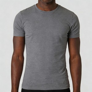 T-shirt slim fit 100% coton uni, personnalisable avec logo, manches courtes, d<span class=keywords><strong>éco</strong></span>ntracté, pour <span class=keywords><strong>homme</strong></span> - Product Image 3