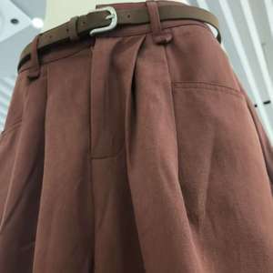 <span class=keywords><strong>Pantaloni</strong></span> Casual a gamba larga estivi rossi Vintage da donna a <span class=keywords><strong>vita</strong></span> <span class=keywords><strong>alta</strong></span> con bottoni con Zip elasticizzati taglia ragazza in Stock - Product Image 4