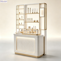Vitrine de présentation de cosmétiques de luxe, présentoir de produits de soin de la peau, présentoir de maquillage pour boutique de beauté et magasin de détail
