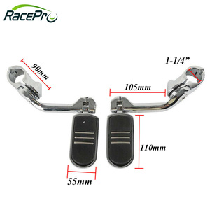 RACEPRO largo ajustable plegable montaje carretera <span class=keywords><strong>pie</strong></span> Peg 1-1/4 "Crash Bar <span class=keywords><strong>pie</strong></span> clavijas para Harley Davidson Street Glide Road King - Product Image 5