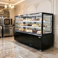 Vitrine réfrigérée commerciale verticale à porte vitrée avec refroidissement par ventilateur pour supermarché, charcuterie et fruits
