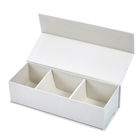 Boîte cadeau portable de luxe haut de gamme à fermeture magnétique avec séparateurs, emballage rigide personnalisé avec sérigraphie pour chocolat, thé, cosmétiques