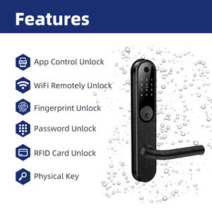 LILIWISE Edelstahl 304 Sicherheit Aluminium Türschloss Digital Electric Wifi BLE Wasserdichtes Slim Ttlock Smart Türschloss - Product Image 5