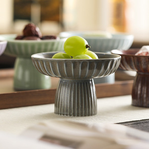 Ceramic Fruit Plate Round Porcelain New Chinese Style Dessert Dish Party <b>Snack</b> <b>Tray</b> - Product Image 2