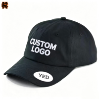 Casquette de baseball unisexe pare-soleil avec logo brodé personnalisé noir – Chapeau de protection solaire extérieur – Vente en gros