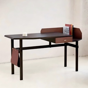 Scrivania Moderna Contemporanea Koya per Ufficio Domestico, Scrivania da Studio Regolabile in Altezza, Scrivania di Lusso in Legno <span class=keywords><strong>con</strong></span> Cassetto e Vano Portaoggetti - Product Image 1