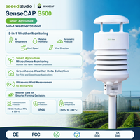 Estación Meteorológica Inteligente para Agricultura SenseCAP S500 Modbus, Sensor Ultrasónico Compacto 5 en 1 RS485 SDI-12 para Exteriores, para Granjas e Invernaderos