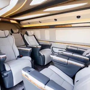 تصميم جديد HIACE نمط أعمال ترقية فاخرة إكسسوارات داخلية تقسيم مع ثلاجة vip المقعد الخلفي 7 to 4 لتويوتا HIACE