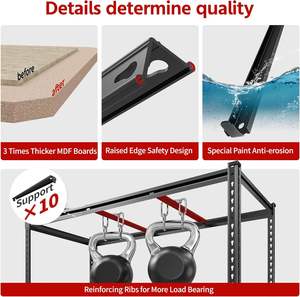 48 \ "w בינוני מוסך מדפים מתכווננת 5-שכבות מדף תעשייתי מתכוונן קל הרכבה 72 \" h x 48 "w מדפים - Product Image 6