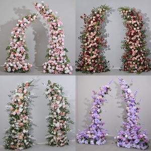 थोक कृत्रिम रेशम विवाह सींग का फूल मेहराब व्यवस्था आर्क शादी की सजावट - Product Image 6